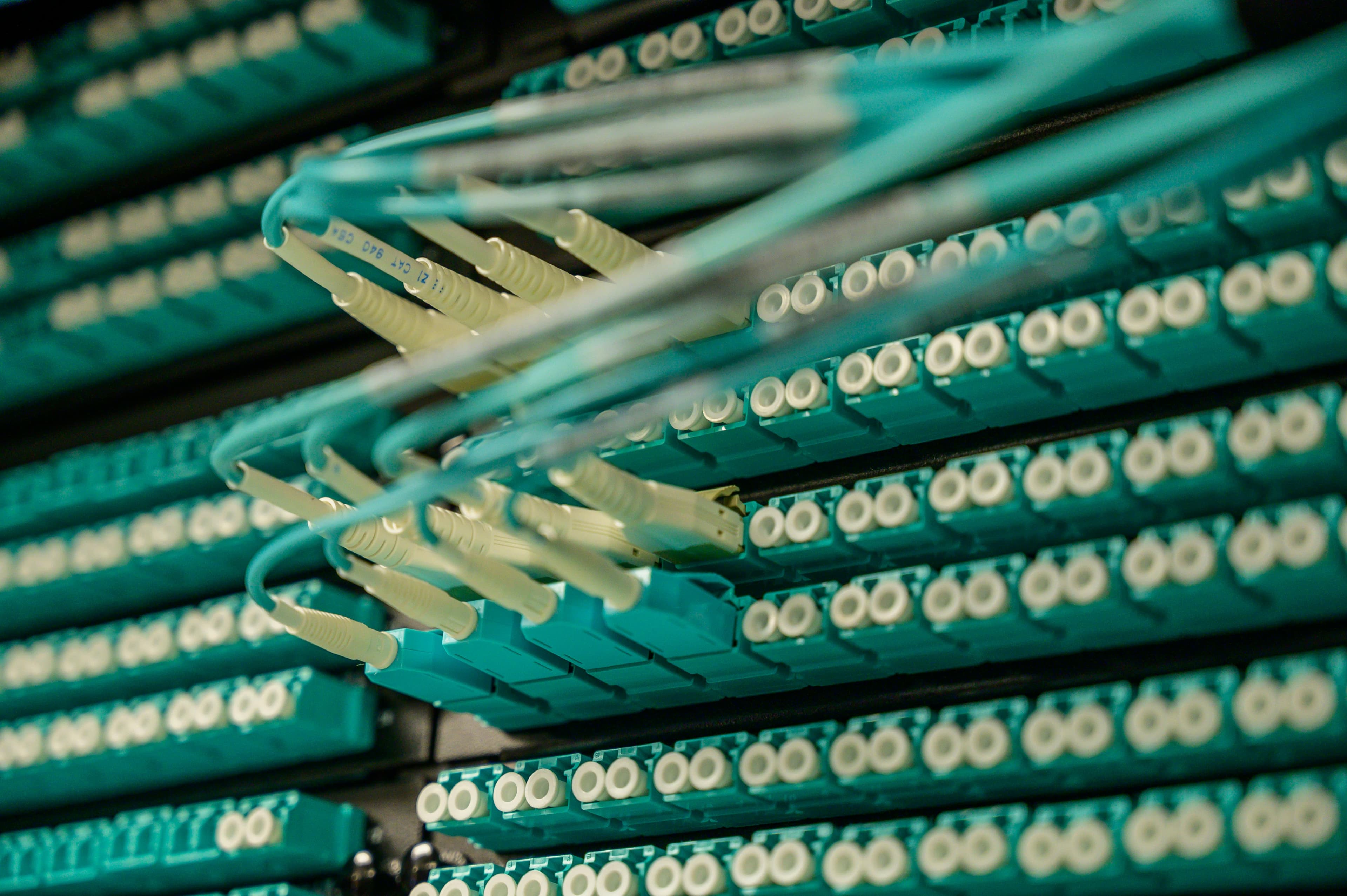 Fiber and patch panel cabling in a technology environment