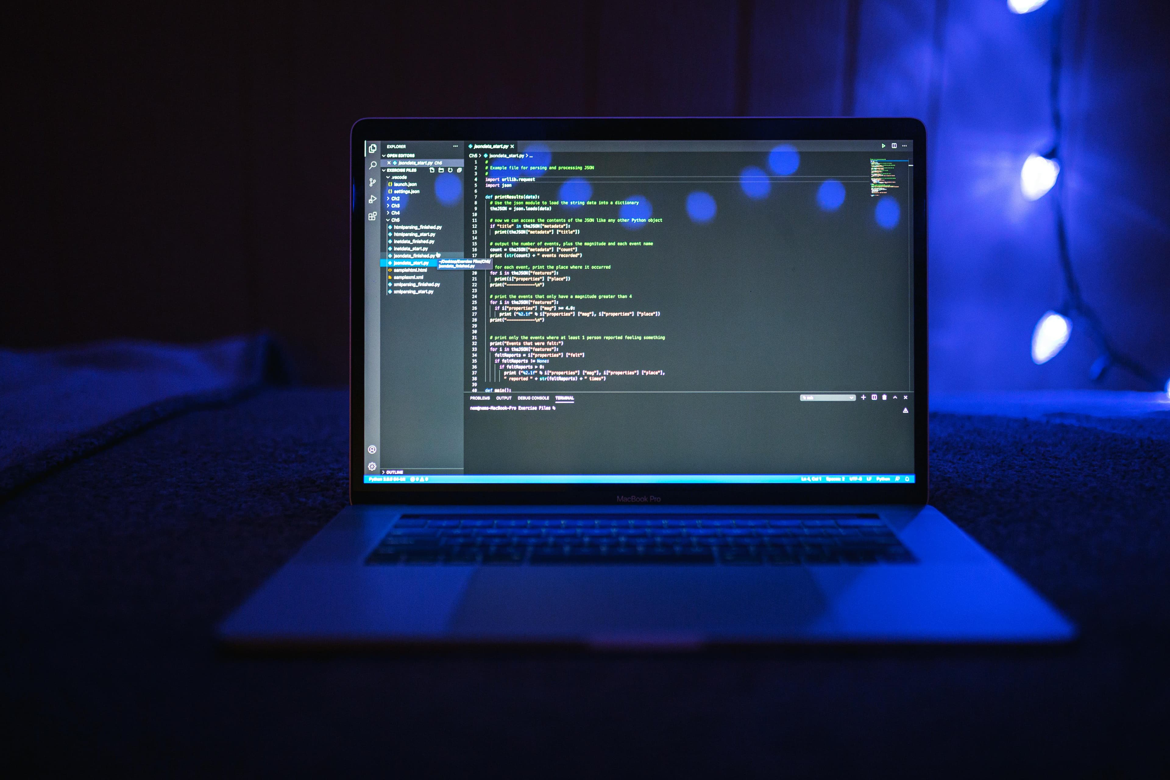Laptop workstation with software development work